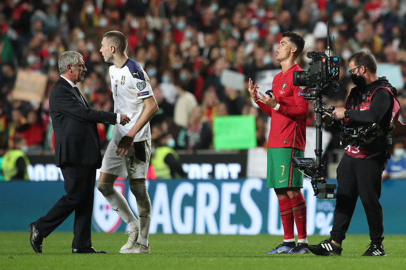 Fernando Santos og Cristiano Ronaldo.
