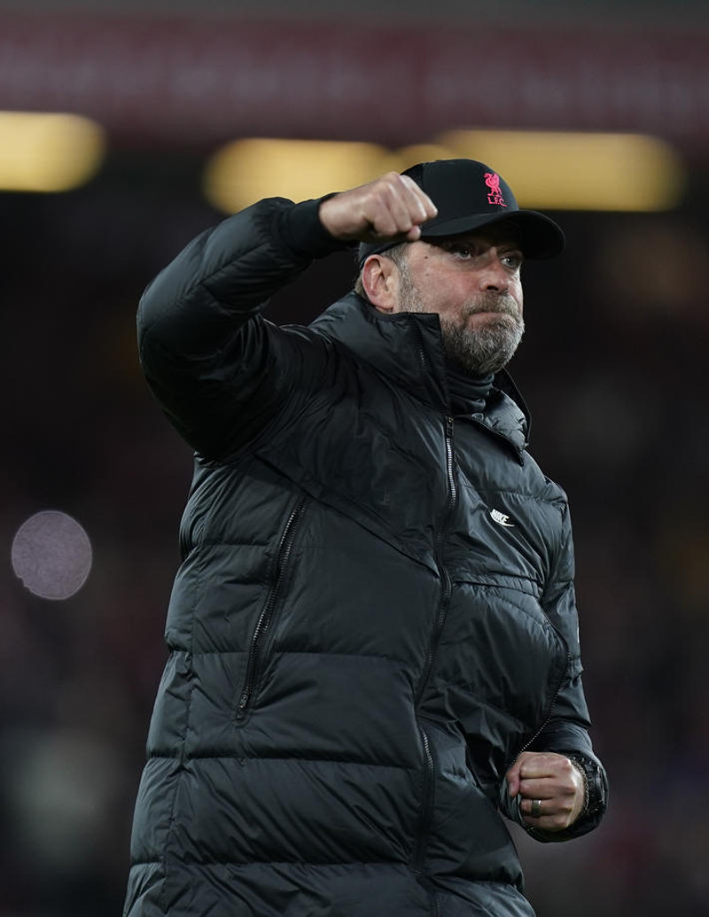Jürgen Klopp var hress á hliðarlínunni gegn Arsenal