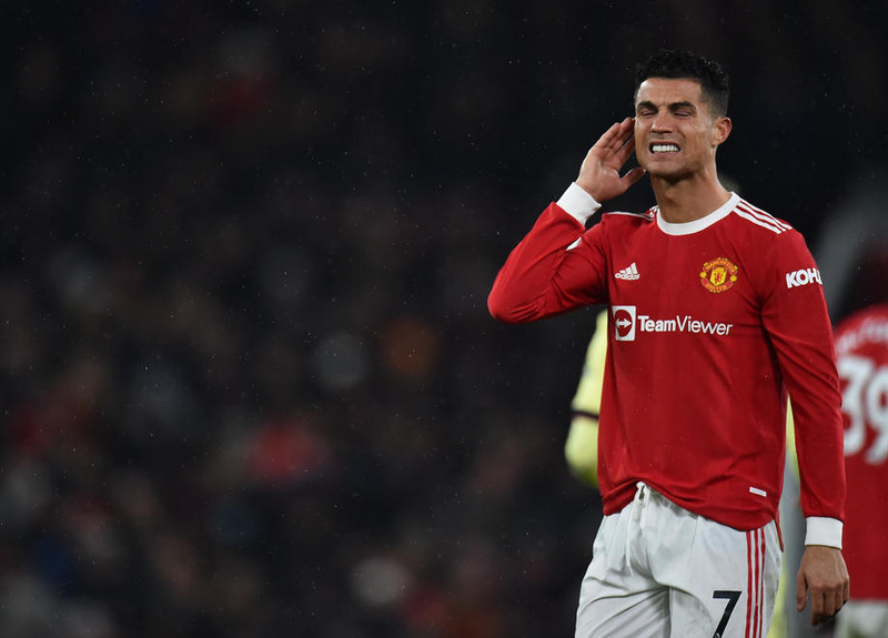 Cristiano Ronaldo skoraði tvennu fyrir United og er nú með sex deildarmörk í ellefu leikjum