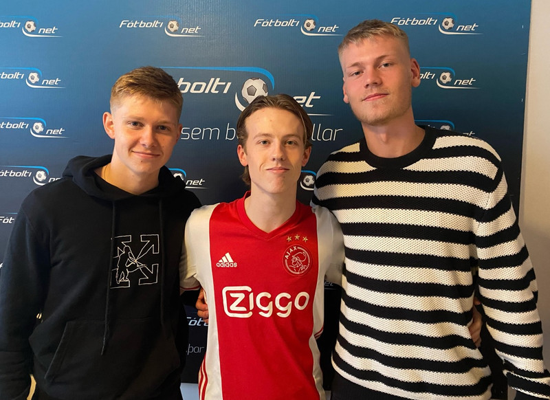 Kristian Hlynsson, Arnar Laufdal og Orri Steinn Óskarsson.
