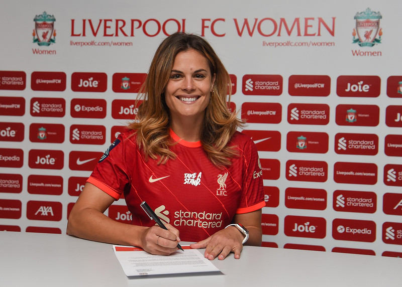 Katie Stengel sinnir lykilhlutverki í liði Liverpool.