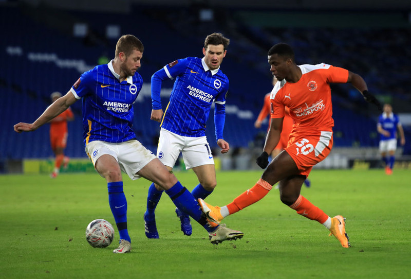 Beryly Lubala í leik með Blackpool