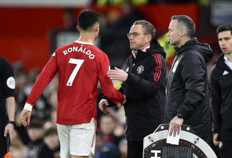 Ralf Rangnick og Cristiano Ronaldo