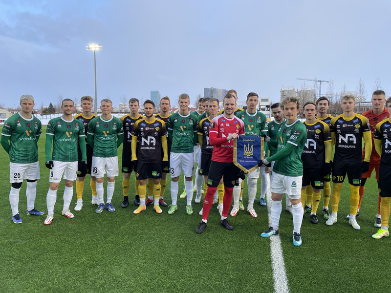 Breiðablik og ÍA sýndu Úkraínu stuðning