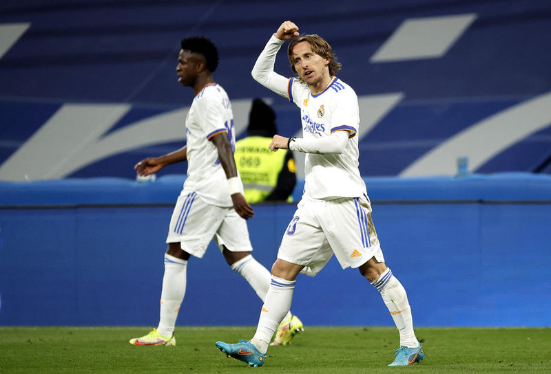 Luka Modric stjórnaði öllu á miðjunni og var með þrjár stoðsendingar