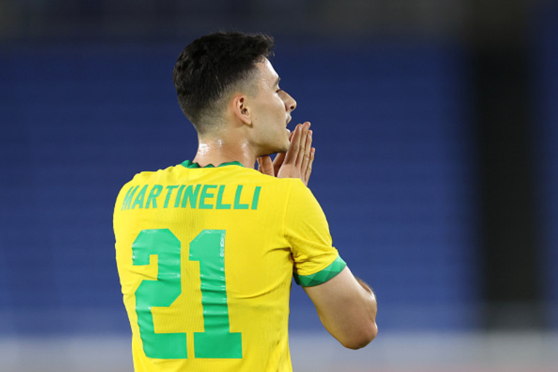 Gabriel Martinelli í leik með Brasilíu.