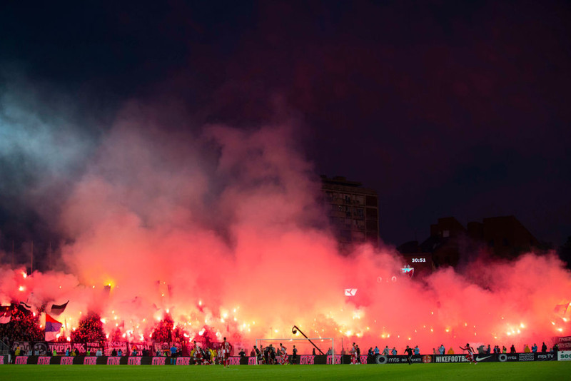 Frá leik Partizan og Rauðu Stjörnunnar árið 2020.