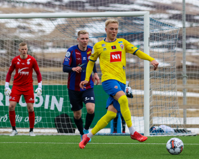 Daníel Hafsteinsson skoraði með þrumufleyg gegn ÍA.
