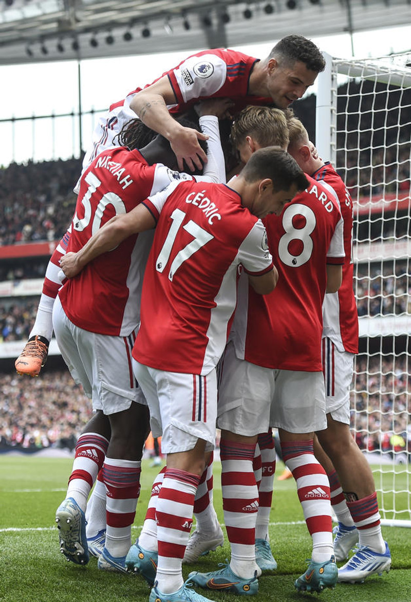 Það var oft gaman á Emirates í vetur.
