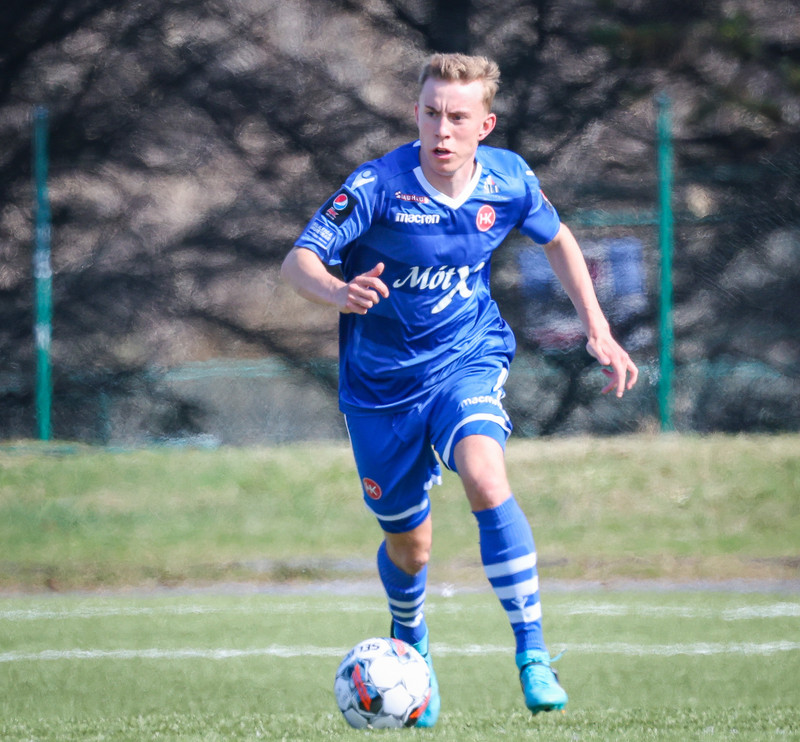 Í leik með HK sumarið 2022.