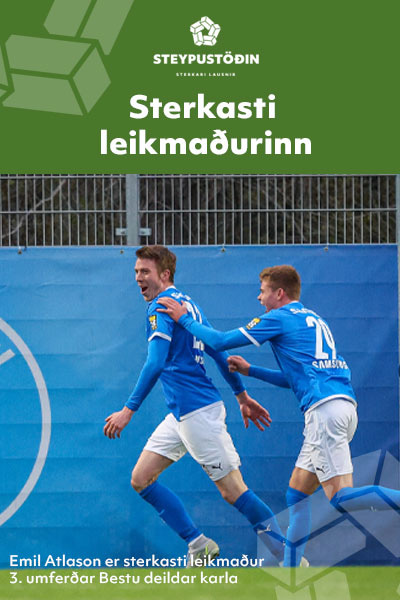 Emil skoraði þrennu og er leikmaður umferðarinnar.