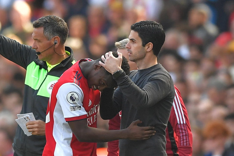 Eddie Nketiah er fremsti maður hjá Arsenal