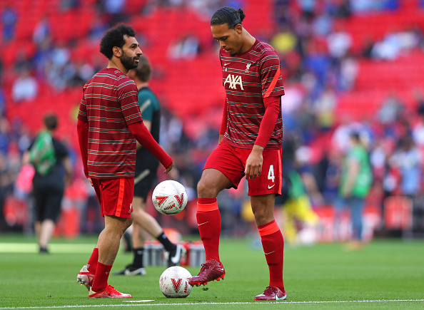 Mohamed Salah og Virgil Van Dijk.