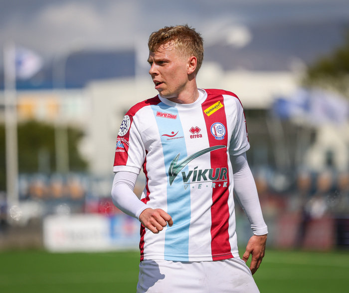 Mikkel Jakobsen er 23 ára og skoraði tvö deildarmörk í sumar.