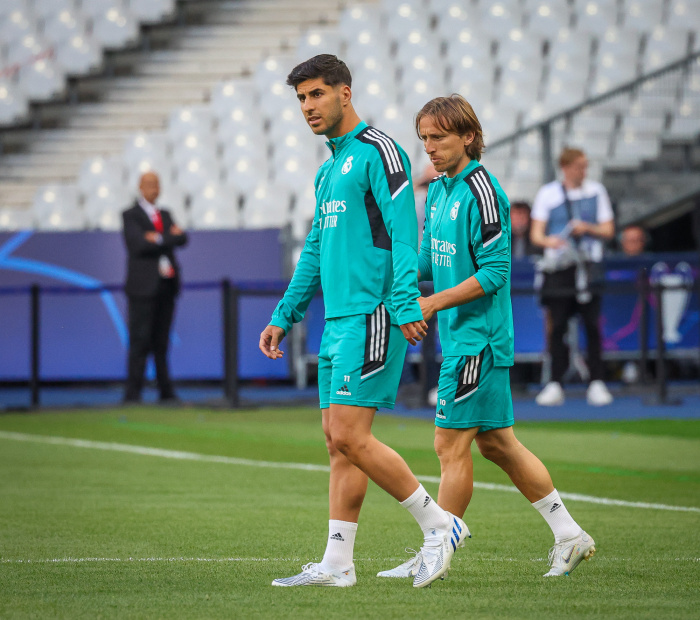 Marco Asensio og Luka Modric