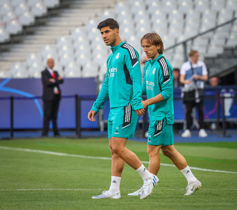 Myndaveisla frá æfingu Real Madrid á Stade de France