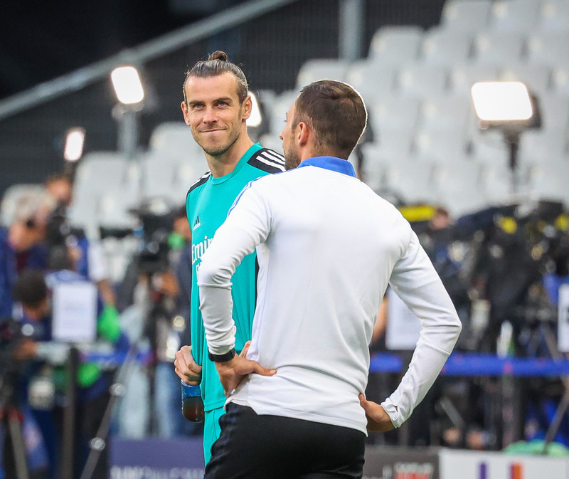 Myndaveisla frá æfingu Real Madrid á Stade de France