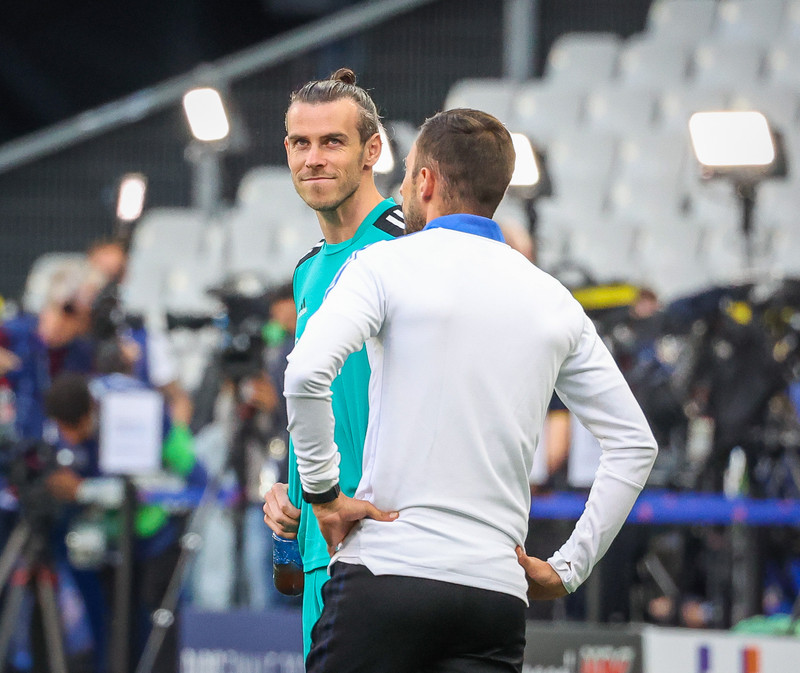Myndaveisla frá æfingu Real Madrid á Stade de France