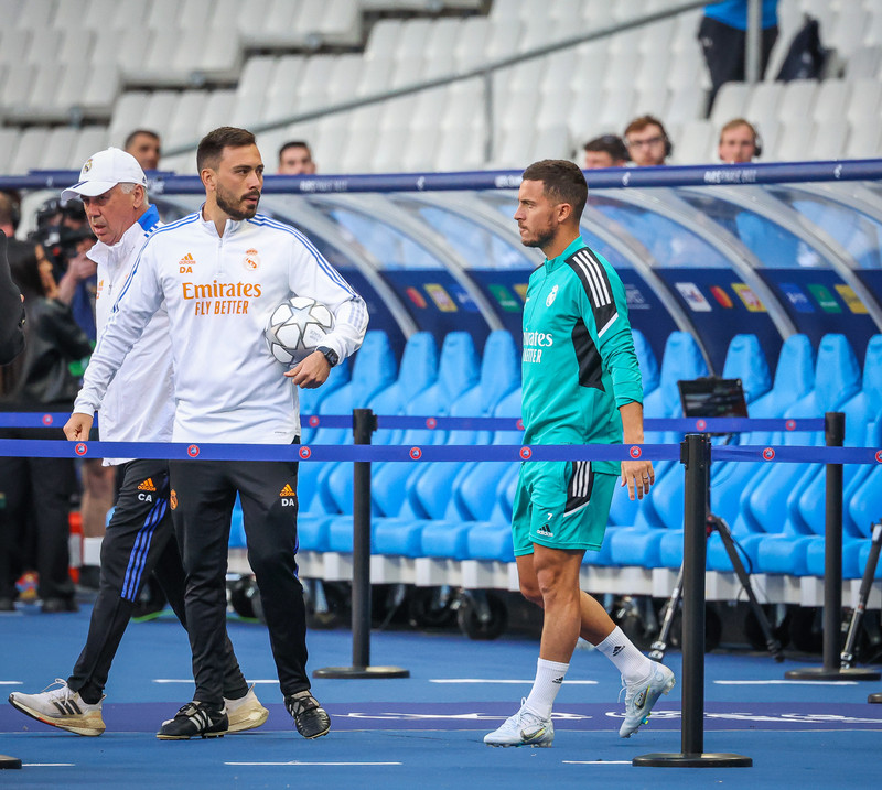 Myndaveisla frá æfingu Real Madrid á Stade de France