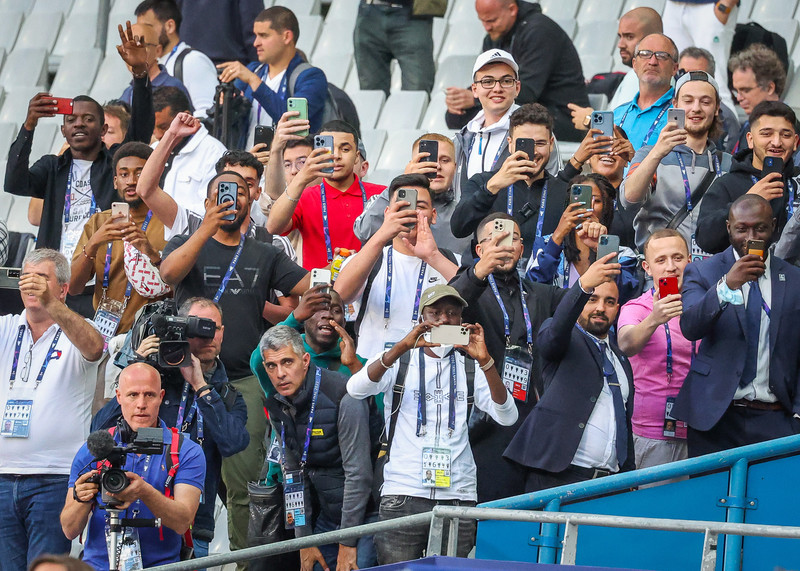 Myndaveisla frá æfingu Real Madrid á Stade de France