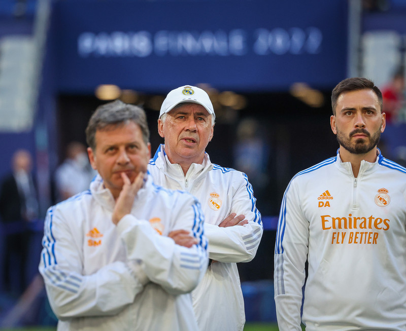 Myndaveisla frá æfingu Real Madrid á Stade de France