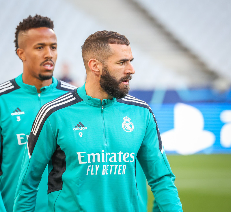 Myndaveisla frá æfingu Real Madrid á Stade de France