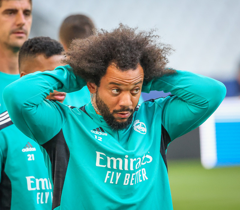 Myndaveisla frá æfingu Real Madrid á Stade de France
