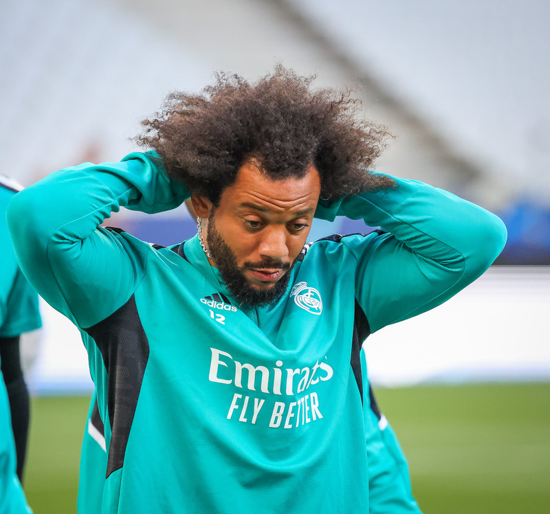 Myndaveisla frá æfingu Real Madrid á Stade de France