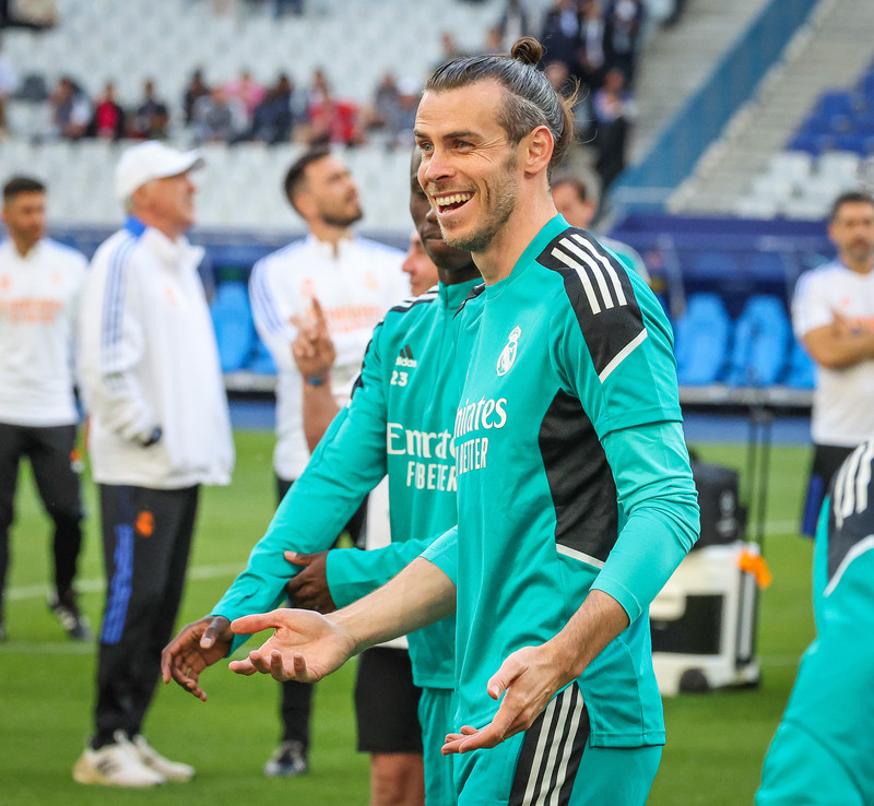 Myndaveisla frá æfingu Real Madrid á Stade de France