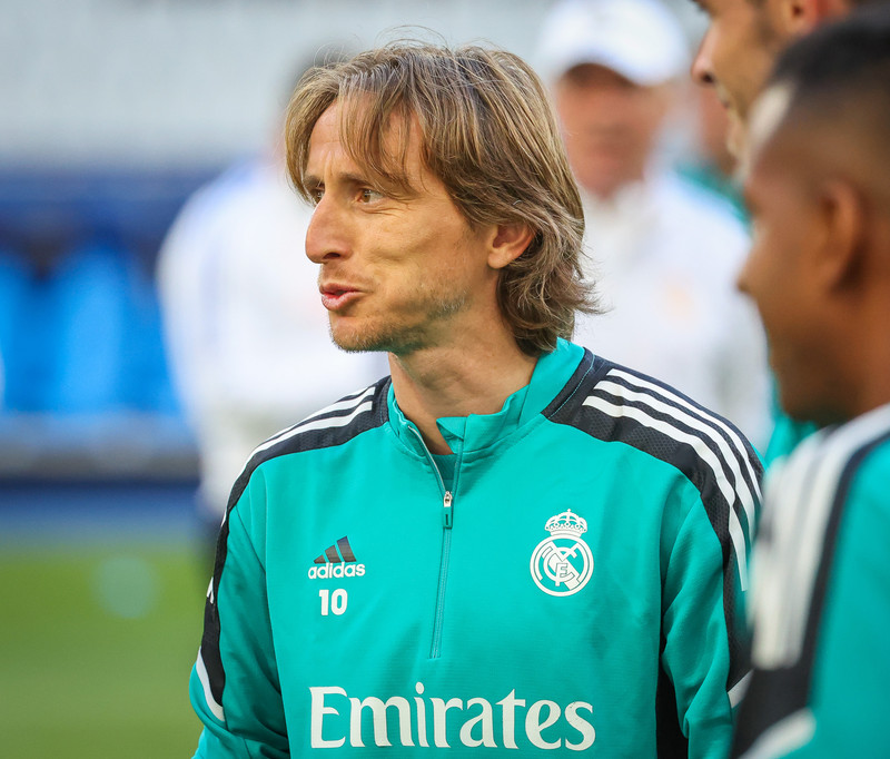 Myndaveisla frá æfingu Real Madrid á Stade de France