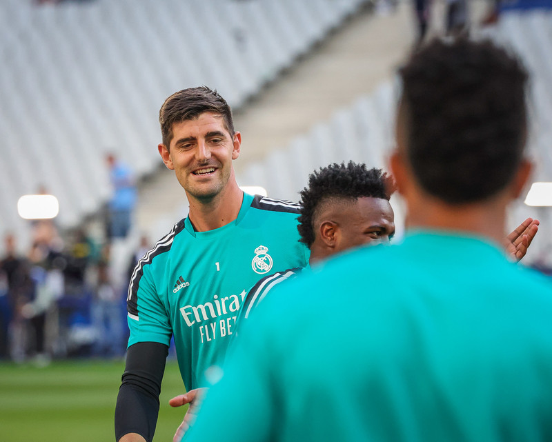 Myndaveisla frá æfingu Real Madrid á Stade de France