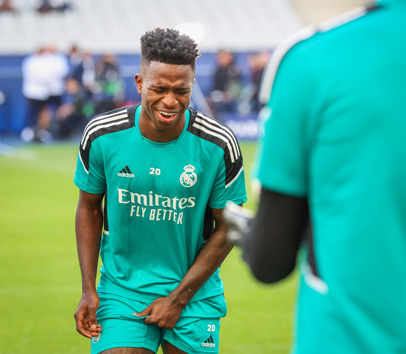 Myndaveisla frá æfingu Real Madrid á Stade de France