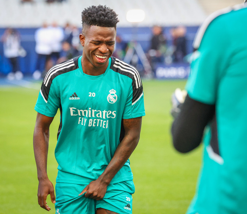 Myndaveisla frá æfingu Real Madrid á Stade de France