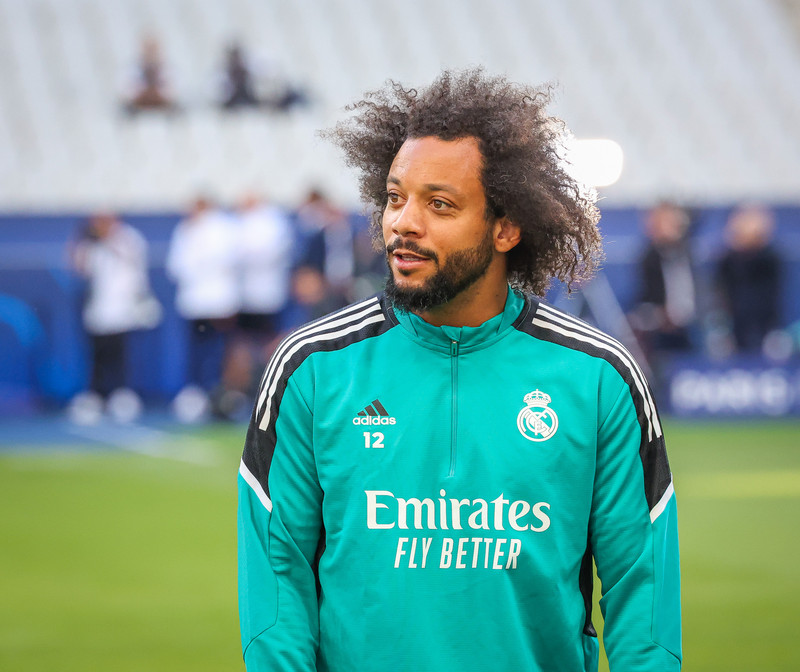 Myndaveisla frá æfingu Real Madrid á Stade de France