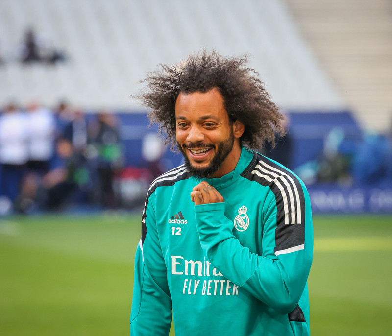Myndaveisla frá æfingu Real Madrid á Stade de France