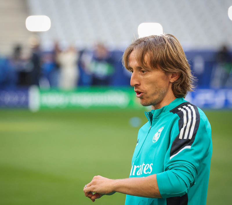 Myndaveisla frá æfingu Real Madrid á Stade de France