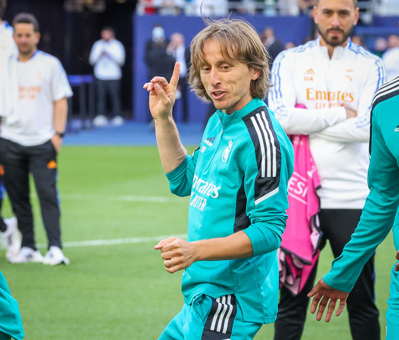 Myndaveisla frá æfingu Real Madrid á Stade de France