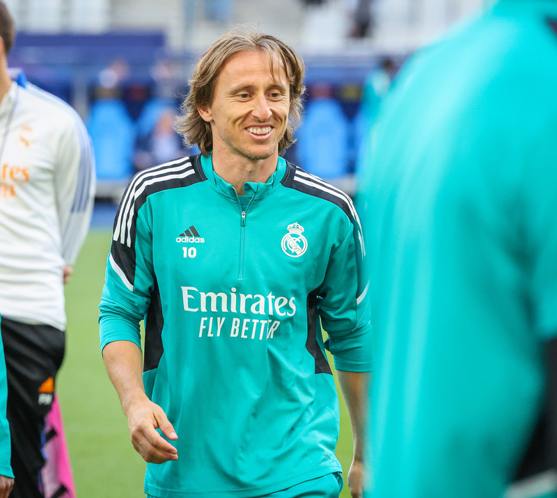 Myndaveisla frá æfingu Real Madrid á Stade de France
