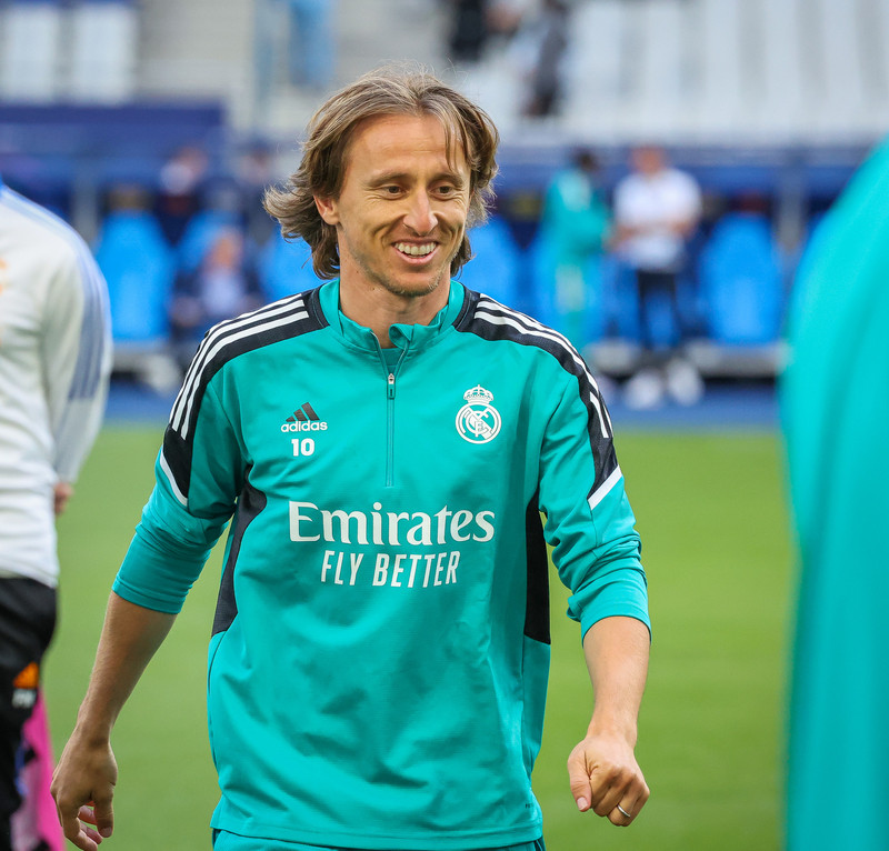 Myndaveisla frá æfingu Real Madrid á Stade de France