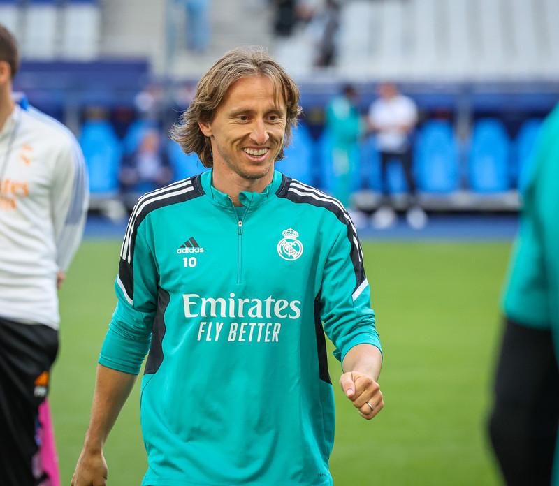 Myndaveisla frá æfingu Real Madrid á Stade de France