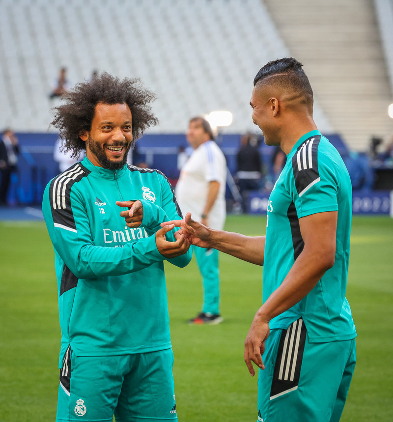Myndaveisla frá æfingu Real Madrid á Stade de France