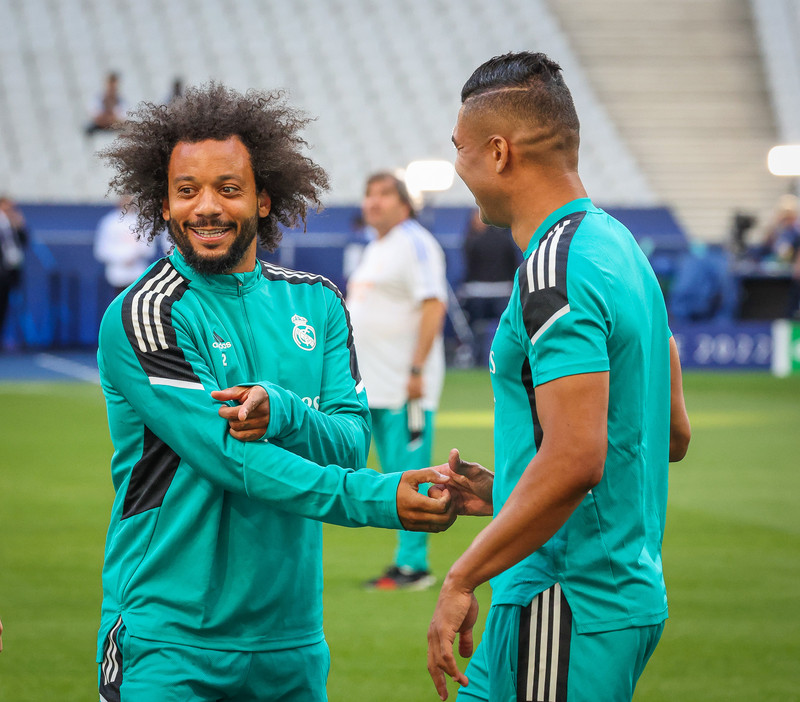 Myndaveisla frá æfingu Real Madrid á Stade de France