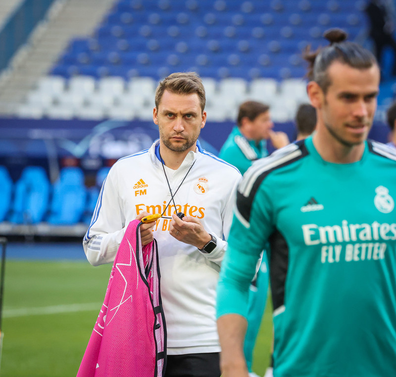 Myndaveisla frá æfingu Real Madrid á Stade de France