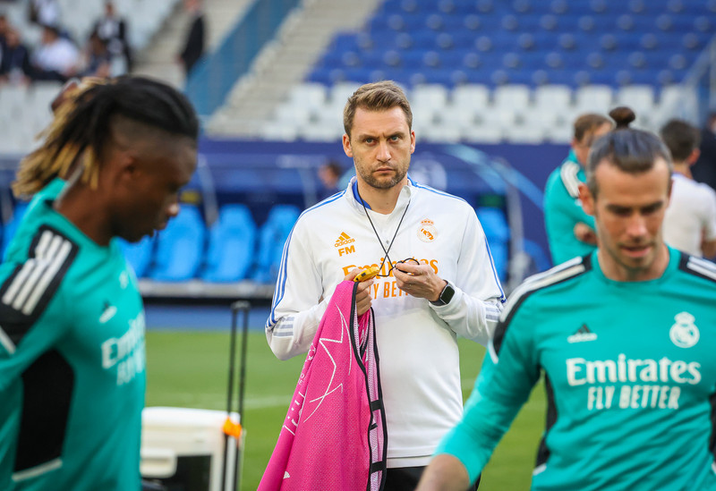 Myndaveisla frá æfingu Real Madrid á Stade de France