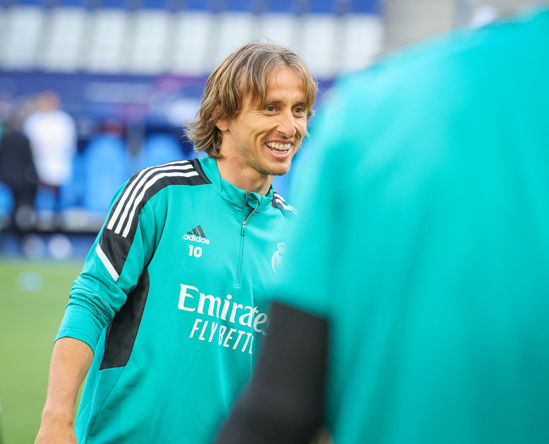 Myndaveisla frá æfingu Real Madrid á Stade de France