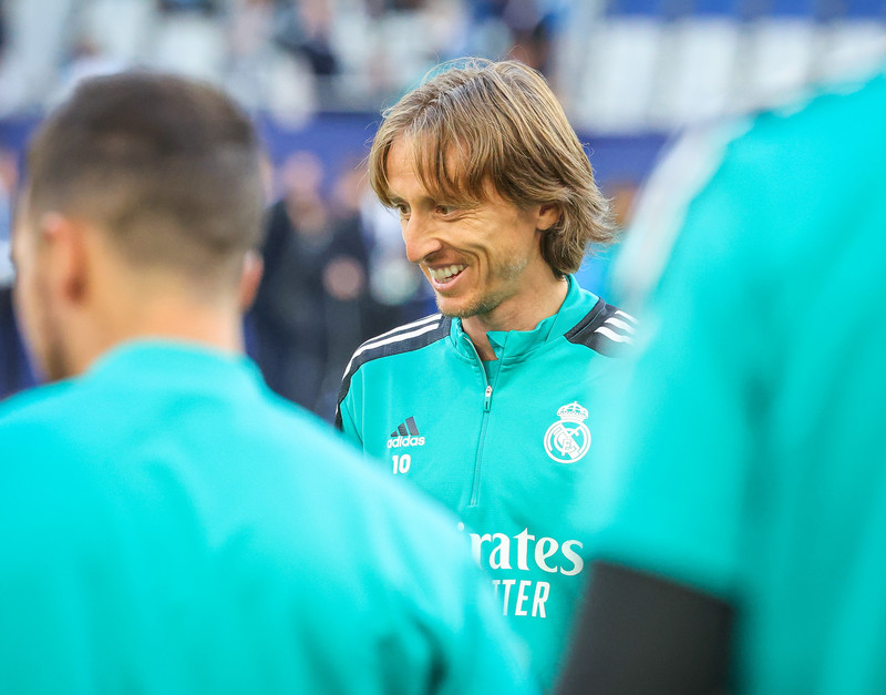Myndaveisla frá æfingu Real Madrid á Stade de France