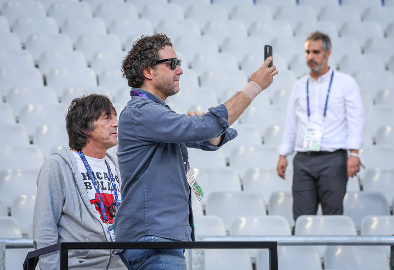 Myndaveisla frá æfingu Real Madrid á Stade de France