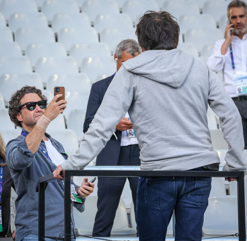 Myndaveisla frá æfingu Real Madrid á Stade de France