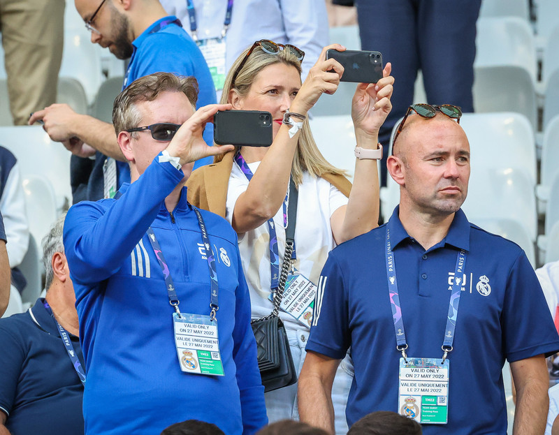 Myndaveisla frá æfingu Real Madrid á Stade de France