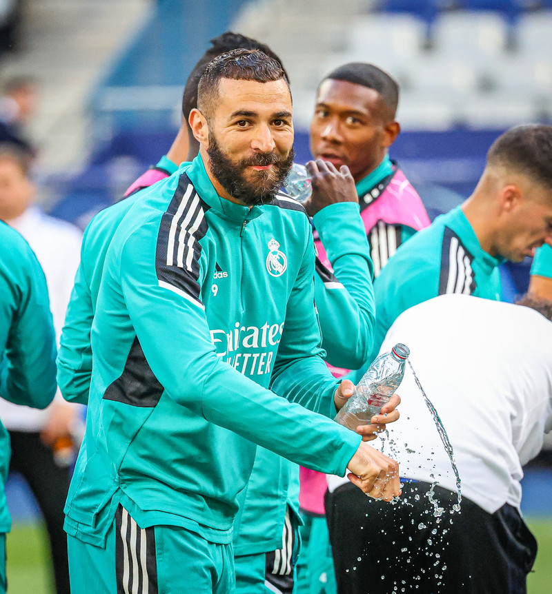Myndaveisla frá æfingu Real Madrid á Stade de France